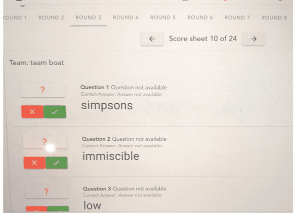 The old scoring page